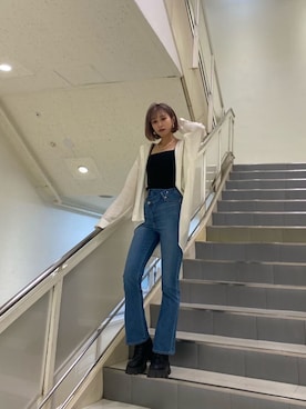 「EMODA（エモダ）のアイテム（キャミソール）」を使った、西條 愛(EMODA)さん（レディース・164cm）の春コーディネート