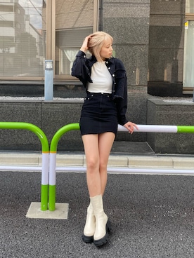 「EMODA（エモダ）のアイテム（テーラードジャケット）」を使った、西條 愛(EMODA)さん（レディース・164cm）の夏コーディネート