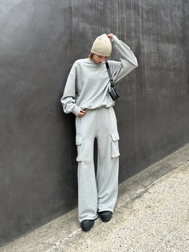 「EMODA（エモダ）のアイテム（その他パンツ）」を使った、西條 愛(EMODA)さん（レディース・164cm）の秋コーディネート