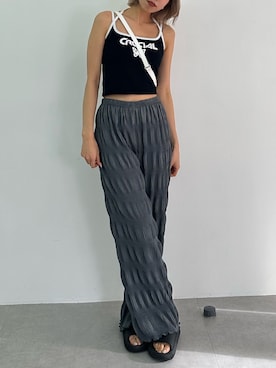 「EMODA（エモダ）のアイテム（キャミソール）」を使った、西條 愛(EMODA)さん（レディース・164cm）の春コーディネート