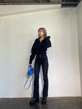 西條 愛(EMODA)さん(レディース・164cm)の冬コーディネート