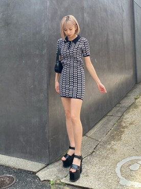 「EMODA（エモダ）のアイテム（ワンピース）」を使った、西條 愛(EMODA)さん（レディース・164cm）の夏コーディネート