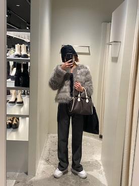 西條 愛(EMODA)さん（レディース・164cm）の冬コーディネート