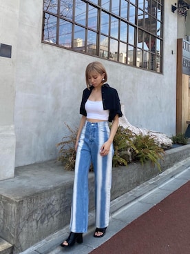 「EMODA（エモダ）のアイテム（タンクトップ）」を使った、西條 愛(EMODA)さん（レディース・164cm）の春コーディネート