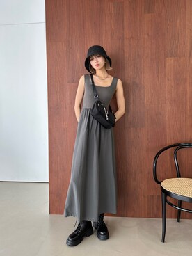 「EMODA（エモダ）のアイテム（ワンピース）」を使った、西條 愛(EMODA)さん（レディース・164cm）の春コーディネート