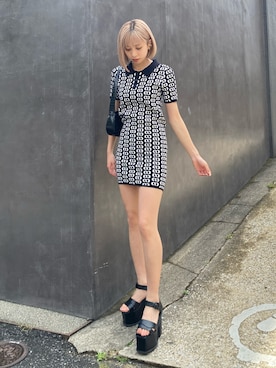 「厚底」｜西條 愛(EMODA)さん（レディース・164cm）の夏コーディネート