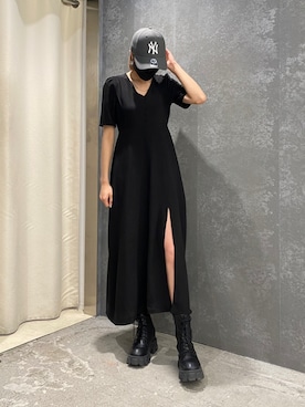 「EMODA（エモダ）のアイテム（ワンピース）」を使った、西條 愛(EMODA)さん（レディース・164cm）の夏コーディネート