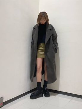 「EMODA（エモダ）のアイテム（その他アウター）」を使った、西條 愛(EMODA)さん（レディース・164cm）の秋コーディネート