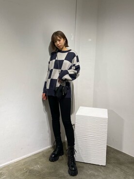 西條 愛(EMODA)さん(レディース・164cm)の冬コーディネート