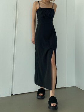 「EMODA（エモダ）のアイテム（ワンピース）」を使った、西條 愛(EMODA)さん（レディース・164cm）の春コーディネート