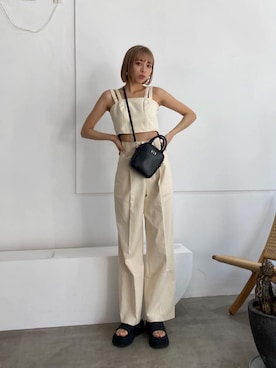 「EMODA（エモダ）のアイテム（その他トップス）」を使った、西條 愛(EMODA)さん（レディース・164cm）の春コーディネート