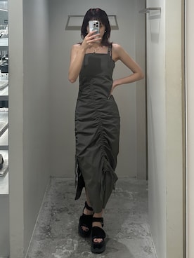 「EMODA（エモダ）のアイテム（ワンピース）」を使った、西條 愛(EMODA)さん（レディース・164cm）の春コーディネート