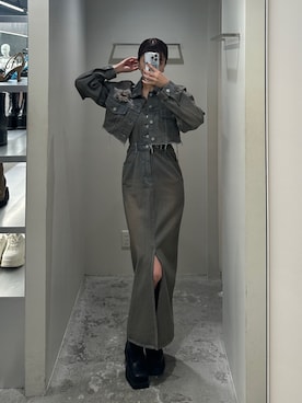 「EMODA（エモダ）のアイテム（ワンピース）」を使った、西條 愛(EMODA)さん（レディース・164cm）の春コーディネート