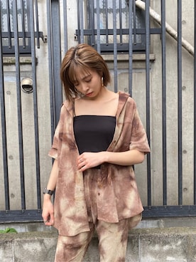 「EMODA（エモダ）のアイテム（サンダル）」を使った、西條 愛(EMODA)さん（レディース・164cm）の夏コーディネート