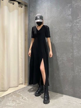 「EMODA（エモダ）のアイテム（ワンピース）」を使った、西條 愛(EMODA)さん（レディース・164cm）の夏コーディネート