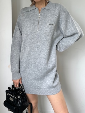 「EMODA（エモダ）のアイテム（ワンピース）」を使った、西條 愛(EMODA)さん（レディース・164cm）の秋コーディネート