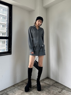 「EMODA（エモダ）のアイテム（ワンピース）」を使った、西條 愛(EMODA)さん（レディース・164cm）の夏コーディネート