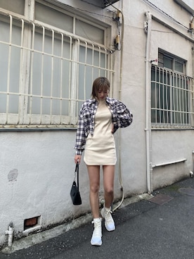 「EMODA（エモダ）のアイテム（ワンピース）」を使った、西條 愛(EMODA)さん（レディース・164cm）の冬コーディネート