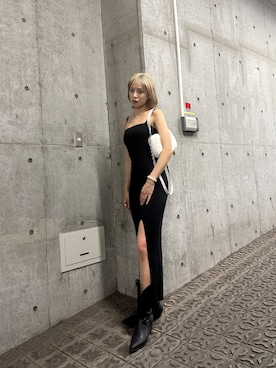 「EMODA（エモダ）のアイテム（ワンピース）」を使った、西條 愛(EMODA)さん（レディース・164cm）の夏コーディネート