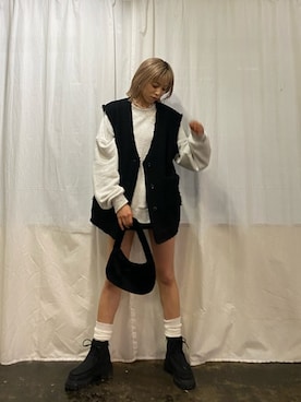 「アイテム（スウェット）」を使った、西條 愛(EMODA)さん（レディース・164cm）の夏コーディネート