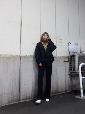 「EMODA（エモダ）のアイテム（その他パンツ）」を使った、西條 愛(EMODA)さん（レディース・164cm）の冬コーディネート