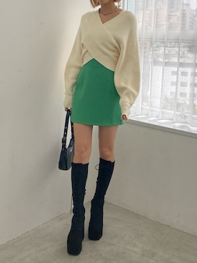 西條 愛(EMODA)さん（レディース・164cm）の秋コーディネート