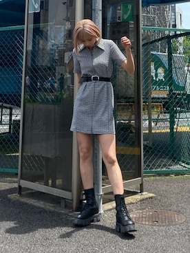 「EMODA（エモダ）のアイテム（ワンピース）」を使った、西條 愛(EMODA)さん（レディース・164cm）の夏コーディネート