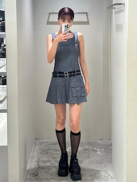 「EMODA（エモダ）のアイテム（ワンピース）」を使った、西條 愛(EMODA)さん（レディース・164cm）の夏コーディネート