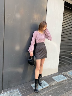 西條 愛(EMODA)さん(レディース・164cm)の冬コーディネート
