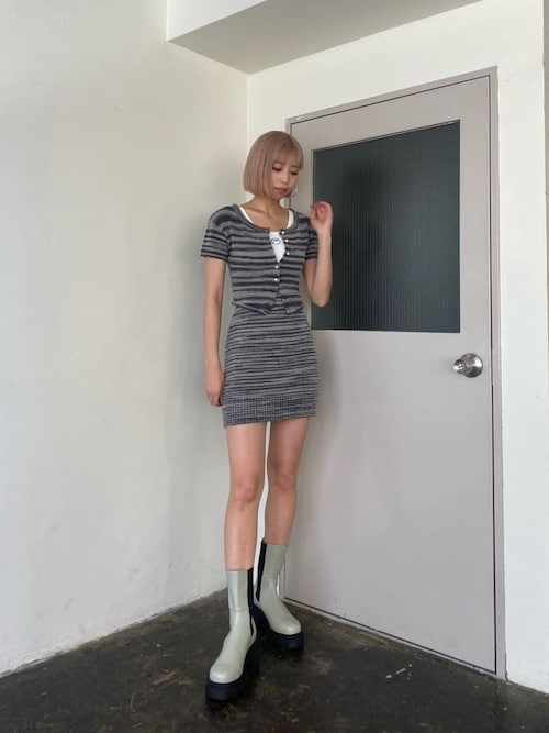 【訳ありSALE／国内即発】MSGM ネオンストライプニットスカート SUMMER SALE】【OtonaMuse掲載】【秋冬NEWカラー】STANDARD