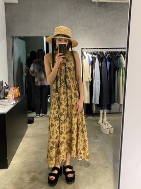 「EMODA（エモダ）のアイテム（ワンピース）」を使った、西條 愛(EMODA)さん（レディース・164cm）の春コーディネート