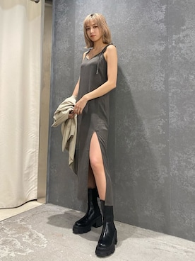 「EMODA（エモダ）のアイテム（ワンピース）」を使った、西條 愛(EMODA)さん（レディース・164cm）の夏コーディネート