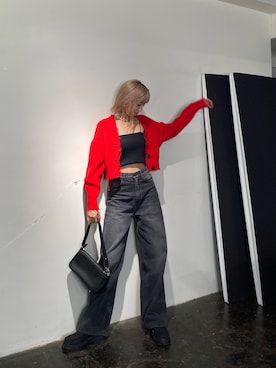 「ハイウエストデニム」｜西條 愛(EMODA)さん（レディース・164cm）の夏コーディネート