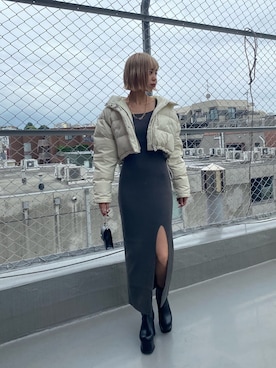 「EMODA（エモダ）のアイテム（ワンピース）」を使った、西條 愛(EMODA)さん（レディース・164cm）の秋コーディネート