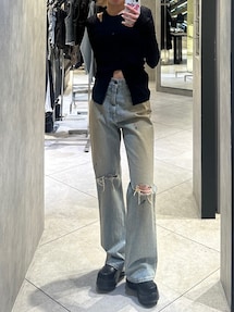 ニット セーター 「VEQUM」SHEER WAVING LAYER KNIT レディース VEQUM ニット セーター 「VEQUM」SHEER WAVING LAYER KNIT