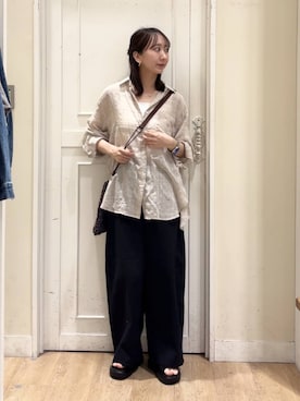 「studio CLIP（スタディオクリップ）のアイテム（パンツ）」を使った、さこ2442さん（レディース・161cm）の春コーディネート