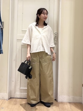 「studio CLIP（スタディオクリップ）のアイテム（パンツ）」を使った、さこ2442さん（レディース・161cm）の春コーディネート