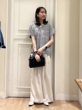 「studio CLIP（スタディオクリップ）のアイテム（パンツ）」を使った、さこ2442さん（レディース・161cm）の春コーディネート