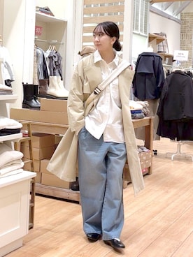 「アイテム（トレンチコート）」を使った、さこ2442さん（レディース・161cm・20代）の冬コーディネート