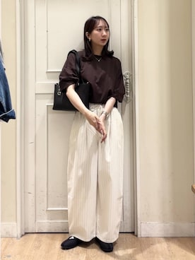 「studio CLIP（スタディオクリップ）のアイテム（パンツ）」を使った、さこ2442さん（レディース・161cm）の春コーディネート