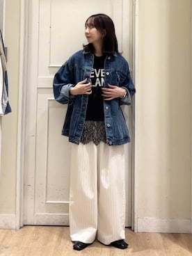 「studio CLIP（スタディオクリップ）のアイテム（パンツ）」を使った、さこ2442さん（レディース・161cm）の春コーディネート