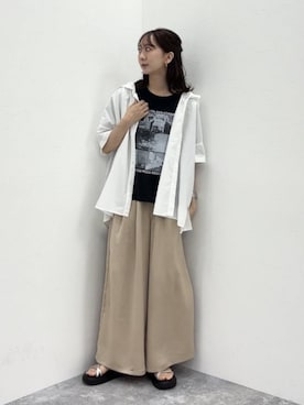 「studio CLIP（スタディオクリップ）のアイテム（パンツ）」を使った、さこ2442さん（レディース・161cm）の春コーディネート