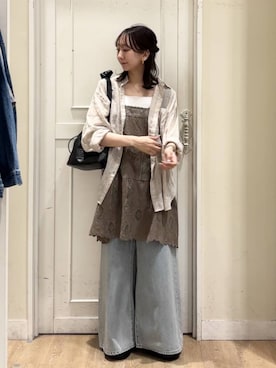 「studio CLIP（スタディオクリップ）のアイテム（パンツ）」を使った、さこ2442さん（レディース・161cm）の春コーディネート