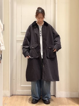 「アイテム（モッズコート）」を使った、さこ2442さん（レディース・161cm）の秋コーディネート