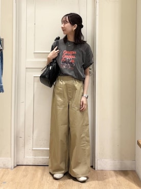 「studio CLIP（スタディオクリップ）のアイテム（パンツ）」を使った、さこ2442さん（レディース・161cm）の春コーディネート