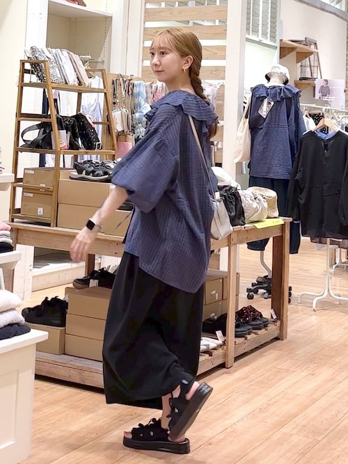 ★すぐ届く★ グリザイユ スカート フラワープリント×無地リバーシブルフレアスカート