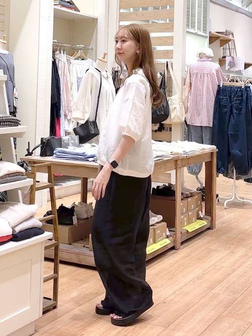 Katie パンツ セール】 サテンストレートイージーパンツ （パンツ）｜qualite