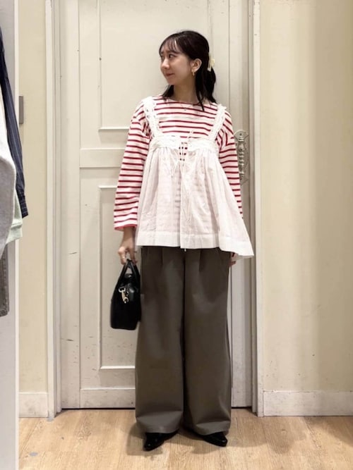 新品 リネンタックフレアプルオーバー SUNAOKUWAHARA】タックフレアプルオーバー（Tシャツ/カットソー