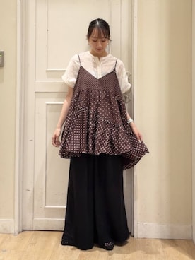 「studio CLIP（スタディオクリップ）のアイテム（Tシャツ/カットソー）」を使った、さこ2442さん（レディース・161cm）の夏コーディネート