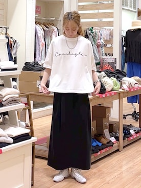 「アイテム（Tシャツ/カットソー、その他）」を使った、さこ2442さん（レディース・161cm）の夏コーディネート